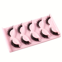 5 Pairs Fox Eye Lashes Winged End Cat Eye Lashes for Party Makeup