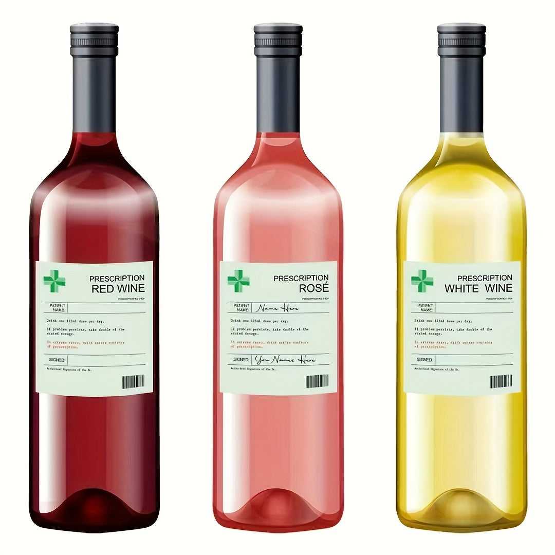 6pcs Funny Novelty Bottle Labels Funny Joke Happily Wine Bottle Label