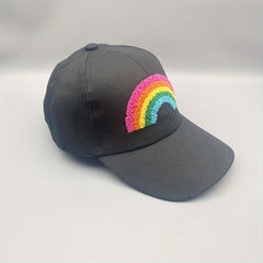 Rainbow Patch Casual Baseball Cap Solid Couple Sun Hat Lightweight