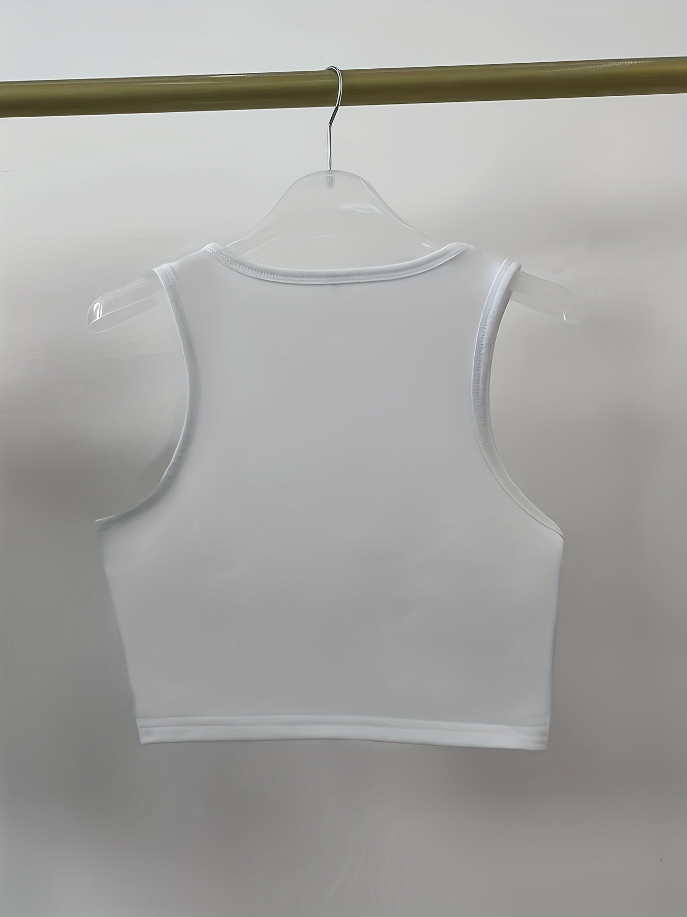 Bear Print Y2K Crop Tank Top Sleeveless Crew Neck Casual Top
