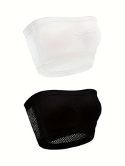 2pcs Seamless Strapless Bandeau Bras for Women