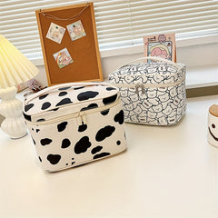 Portable Large Capacity Cosmetic Bag with Handle for Toiletries