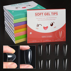 504 pcs Soft Gel Nails Tips for Long Lasting Natural Looking Nails