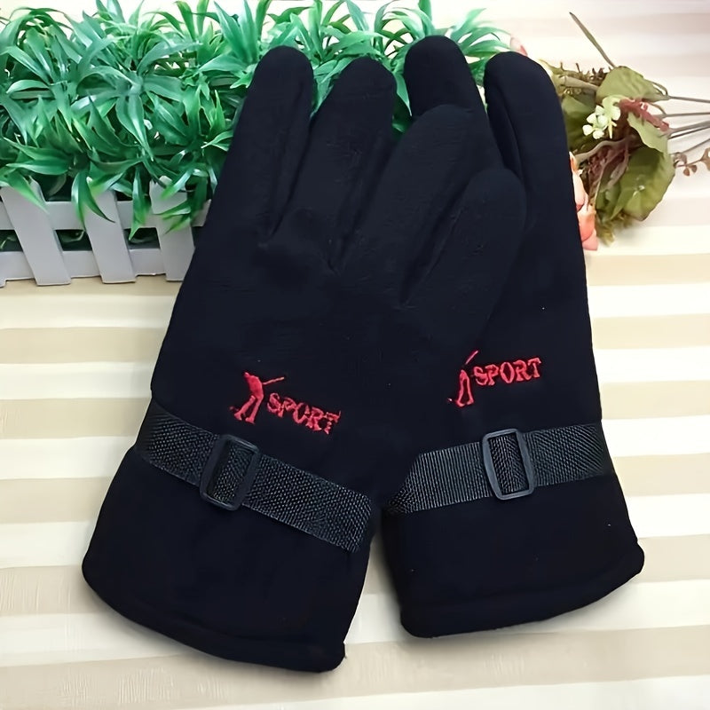Winter Warm Gloves For Outdoor Cycling Thick Polar Fleece