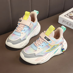 Girls' Chunky Soft Sole Sneakers Comfy Non Slip Casual Shoes