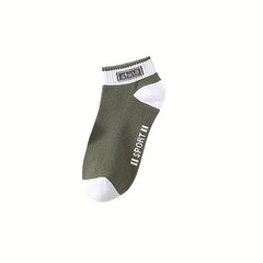 Men's Block Crew Socks Breathable Comfy Casual Unisex Socks All Seasons