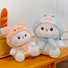 Adorable Pink Piggy Shark Plush Dolls for Living Room Decor