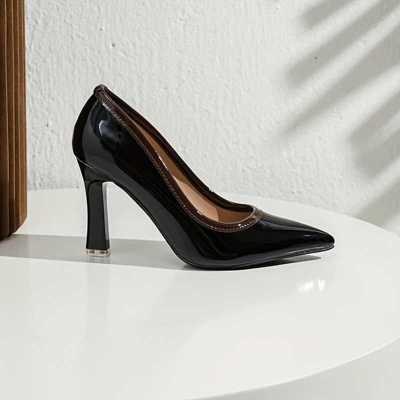 Women's Pointed Toe Pumps Slip On High Heels Lightweight Office Shoes