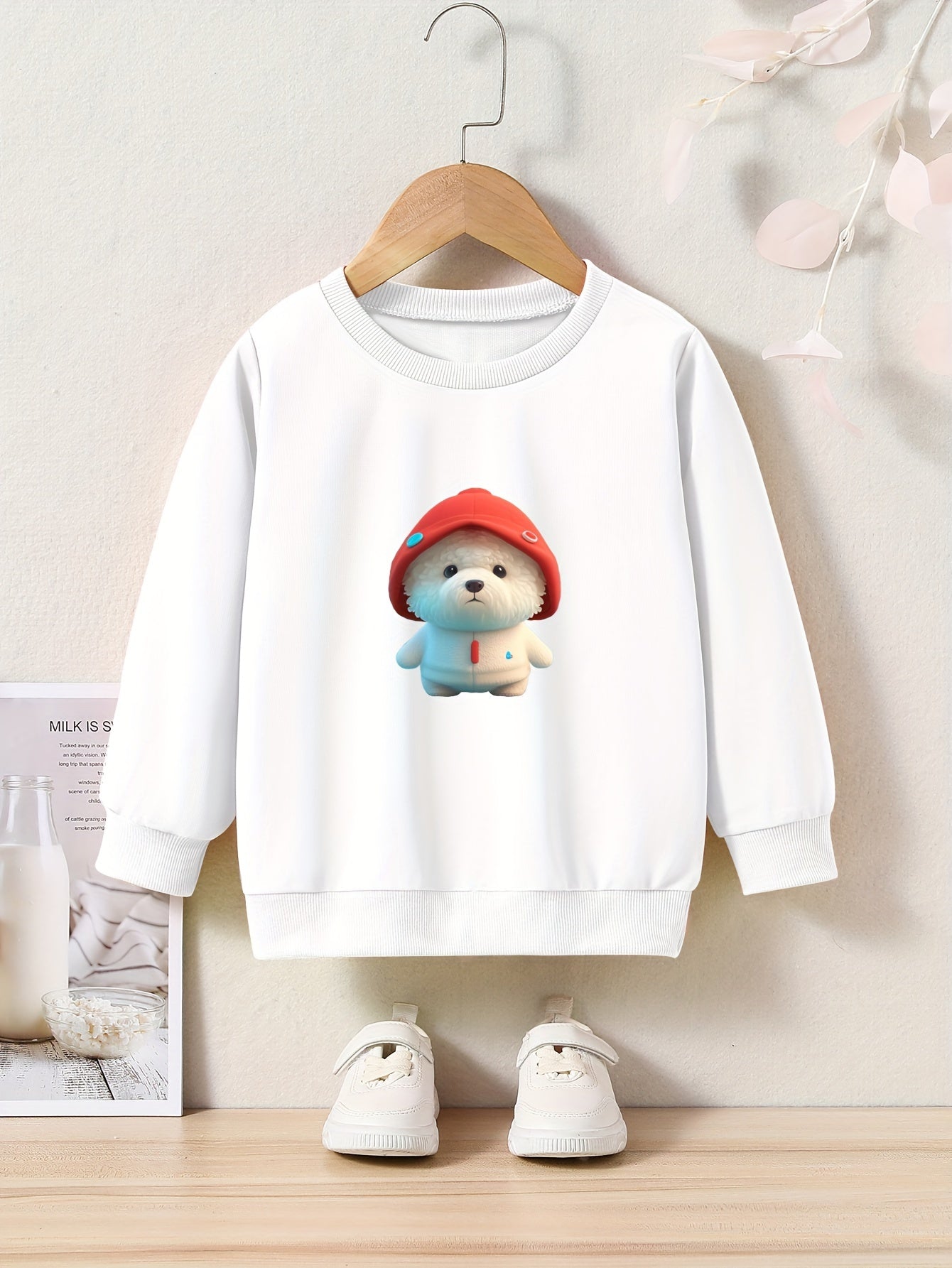 OERYUI Baby Bear Graphic Sweatshirt Comfy Pullover Kids Clothes