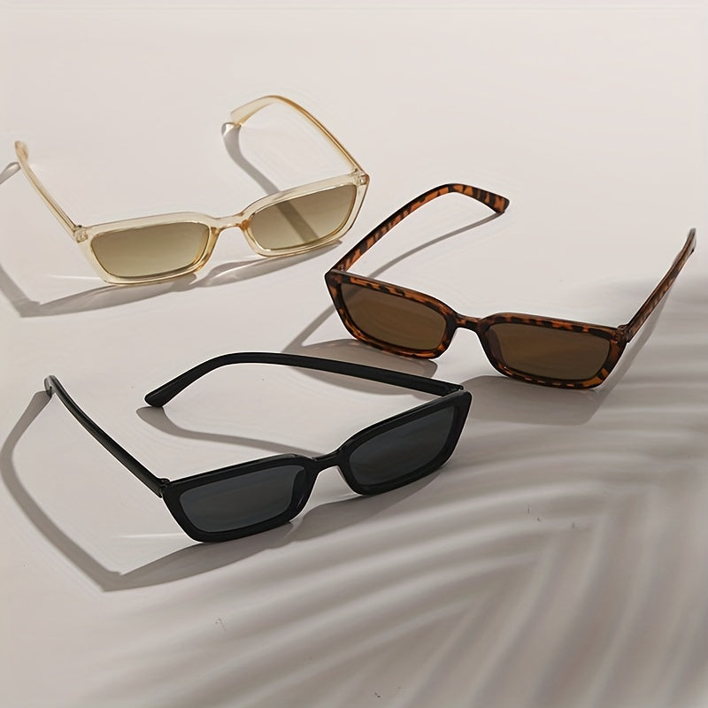 3 Pairs Cat Eye Sunglasses Rectangle UV400 Sun Shades for Summer