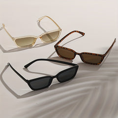 3 Pairs Cat Eye Sunglasses Rectangle UV400 Sun Shades for Summer