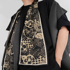 Men's Long Silk Scarf for Casual Business Wear