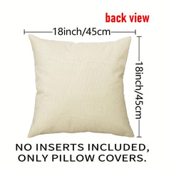 Christmas Linen Blend Pillowcases Set - Office Bedroom Farmhouse Decor