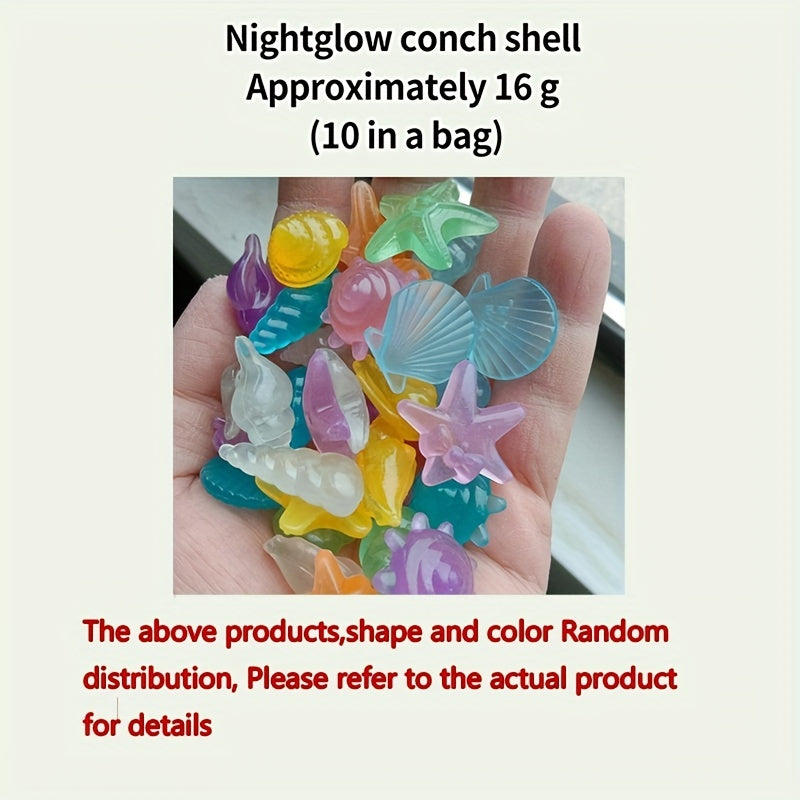 10pcs Glow In The Dark Decorative Pebble for Garden and Aquarium