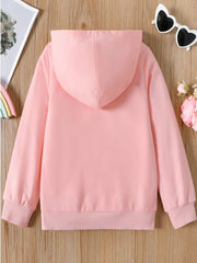 Girls Cat Graphic Hoodie Sports Pocket Sweatshirt Top Spring Clothes