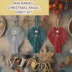 Macrame Angel Kit Christmas Hanging Ornament Wall Decor DIY Set