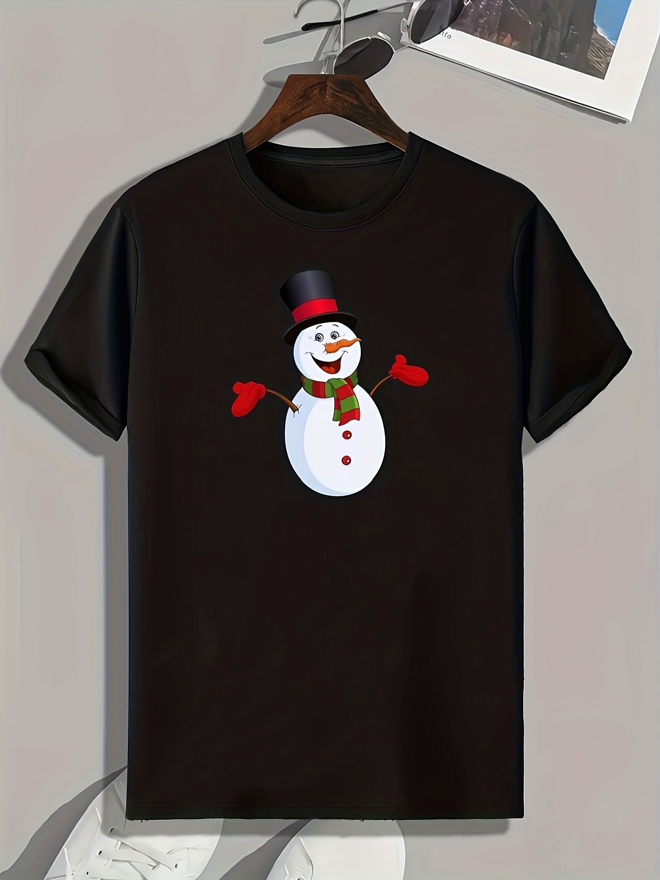 Snowman Christmas Print Men's Graphic T-Shirt