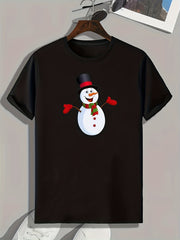 Snowman Christmas Print Men's Graphic T-Shirt