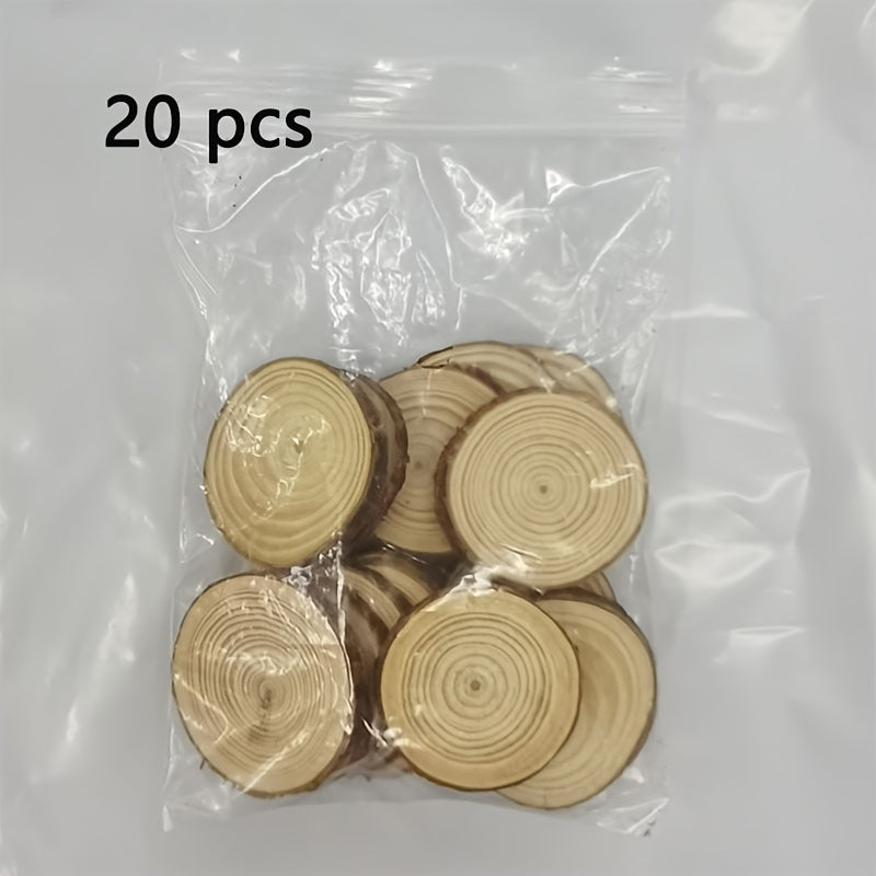 Natural Pine Slices Round Wood Slices for DIY Painting Coasters Christmas Decor