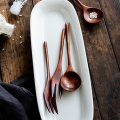 Wooden Spoon & Fork Set - Ideal for Every Kitchen