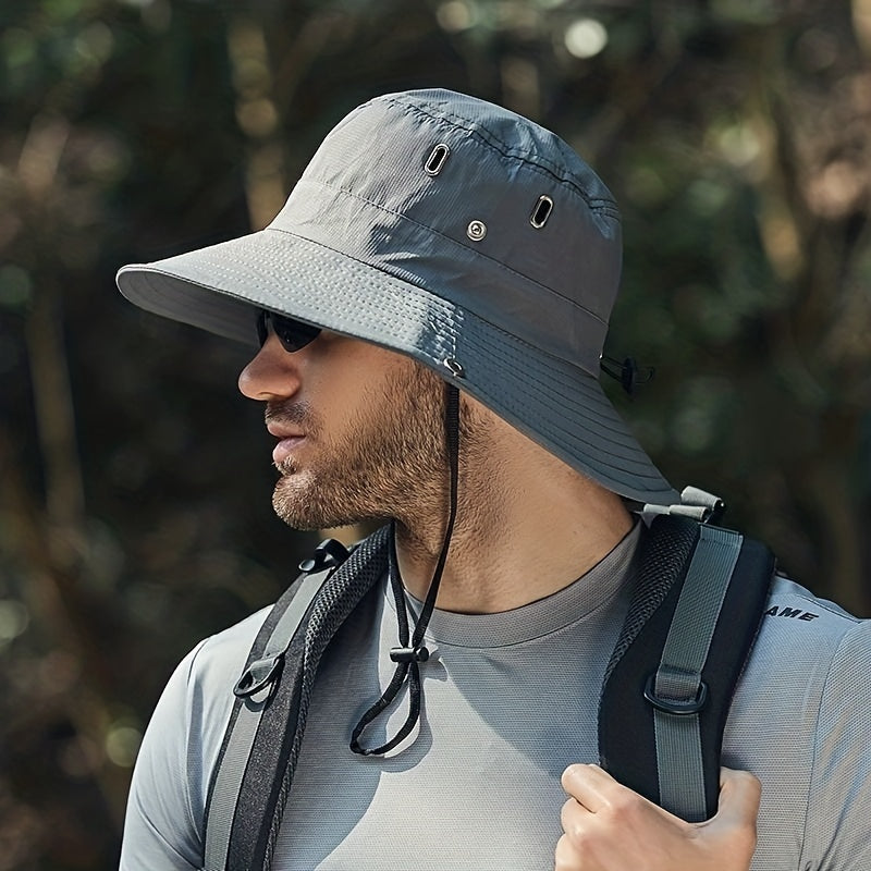 Sunshade Big Brim Cowboy Bucket Hat for Outdoor Sport