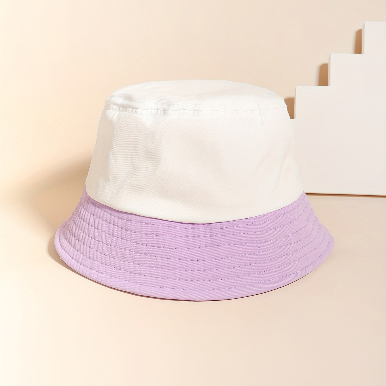 Block Bucket Hat Lightweight Sunshade Basin Hat Casual Breathable Fisherman Cap