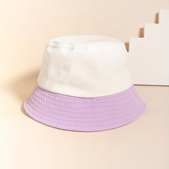 Block Bucket Hat Lightweight Sunshade Basin Hat Casual Breathable Fisherman Cap