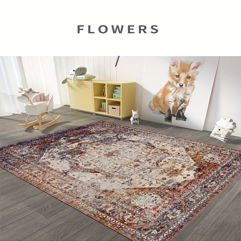 Vintage Persian Anti-Fatigue Kitchen Mat Non-Slip Carpet Washable Large Rug