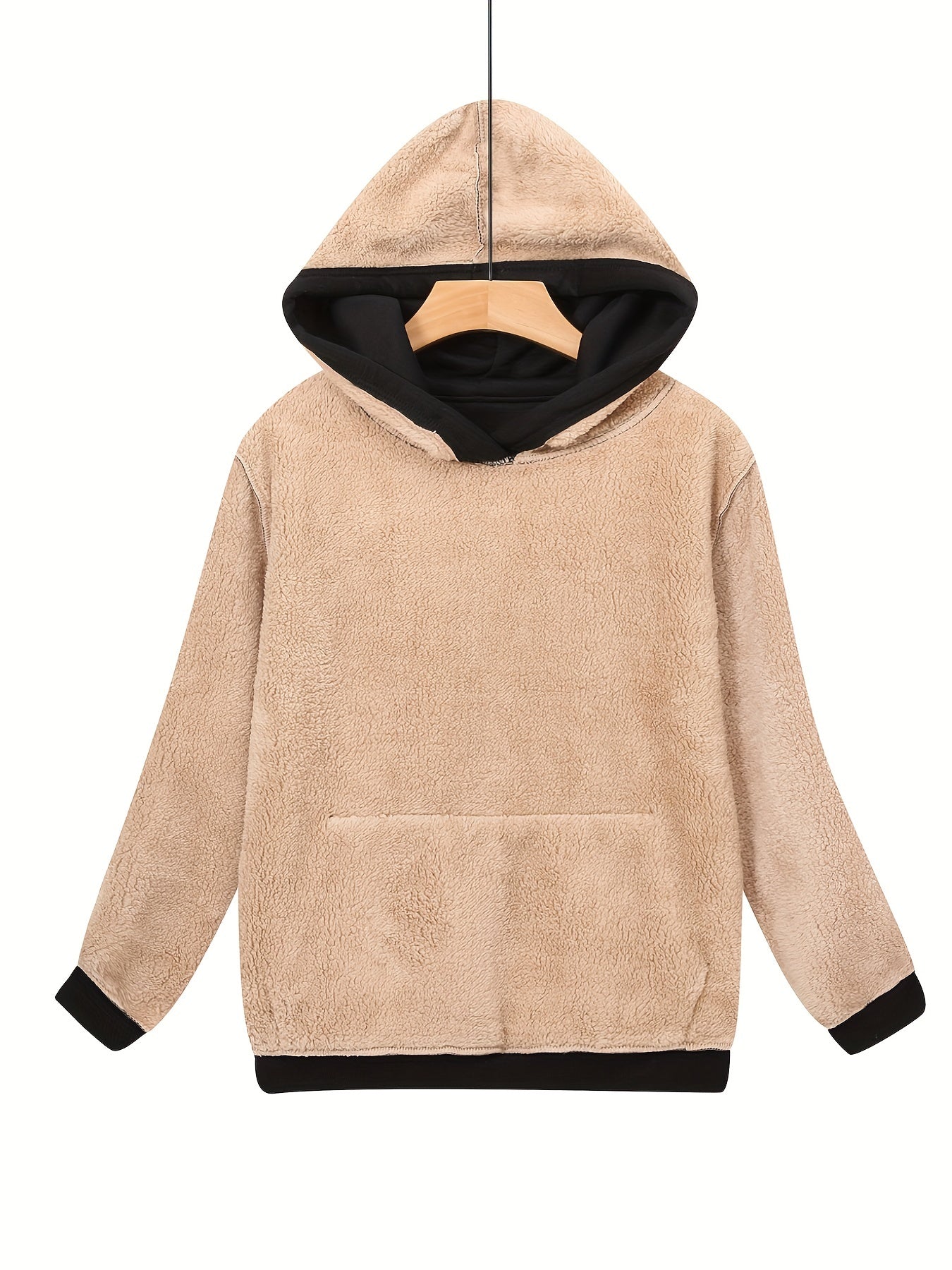 Basic Sports Hoodie Women's Plus Plain Long Sleeve