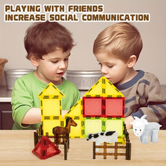 30pcs Magnetic Toy Set Farm Animal Theme Interactive with Family Fun