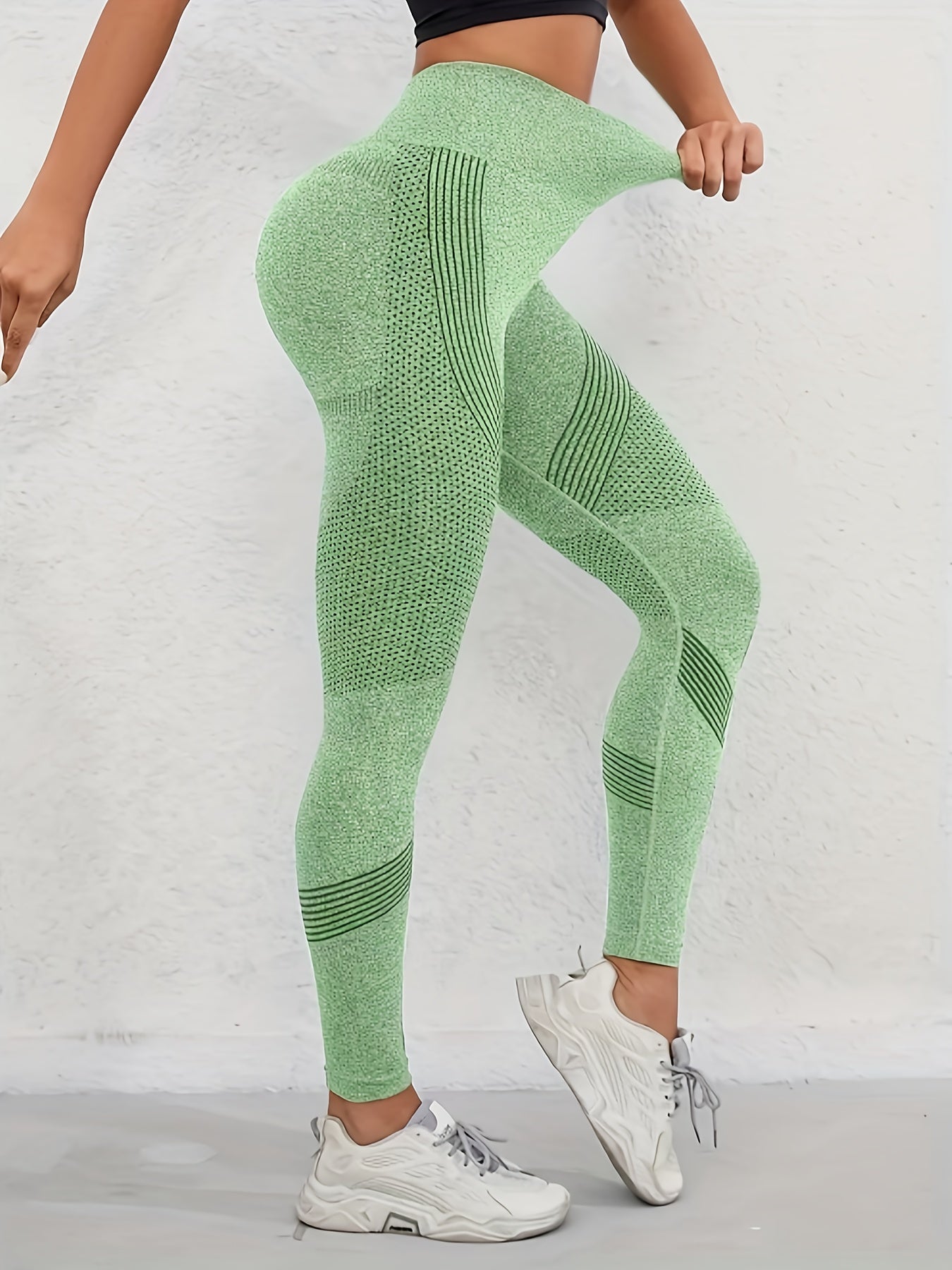 High Waist Seamless Yoga Leggings Butt Lifting High Stretch Yoga Pants