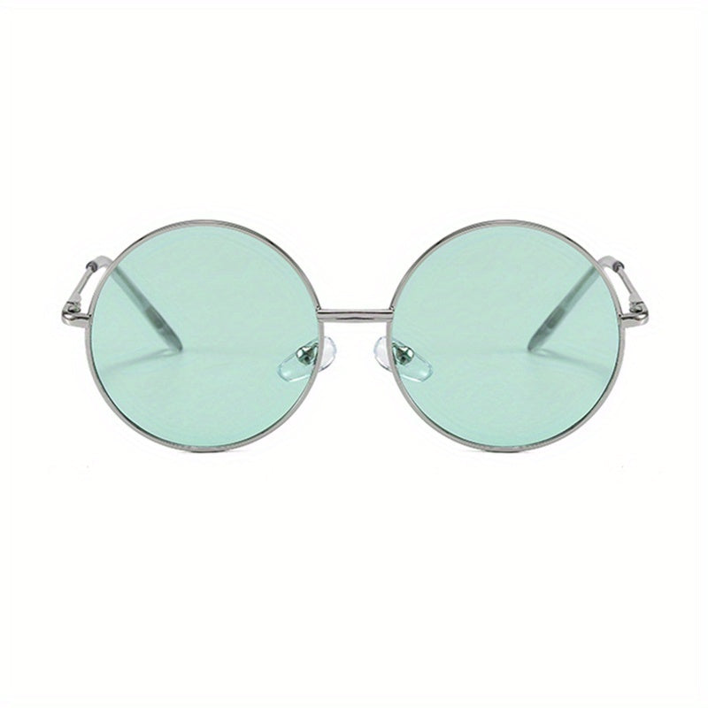 Round Metal Frame Sunglasses Vintage Tinted Lens Glasses UV400
