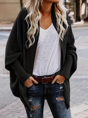 Women's Solid Bat Sleeve Cardigan