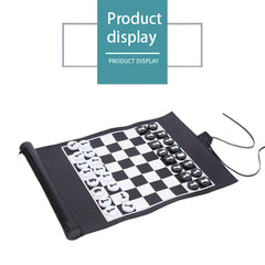Portable Chess Puzzle Game Set - Two In One Travel Chessboard Game