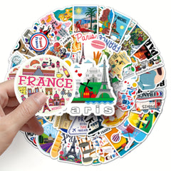 50 French Graffiti Stickers Laptop Helmet Water Cup Decor