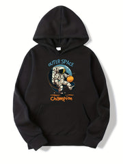 Spaceman Print Boys Hooded Sweatshirt