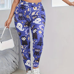 Monster Print High Rise Yoga Leggings