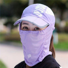 Summer Sports Sun Hats with Neck Gaiter Mask UV Protection Lightweight Cap