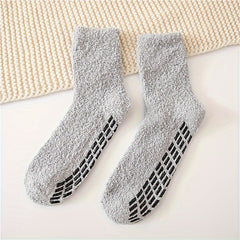 Men's Non-slip Warm Plush Sleep Socks