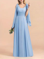 Bridesmaid Dress Women's Plus Split Sleeve Maxi Formal Dress