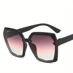 Butterfly Shaped Sunglasses Gradient Lens Engraved Temple