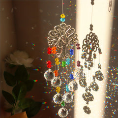 Crystal Sun Catcher Wind Chime Life Tree Pendant Home Decoration
