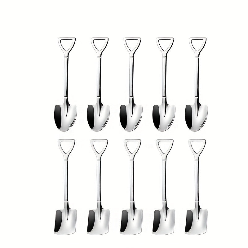 8pcs Titanium Plated Dessert Watermelon Spoon Set