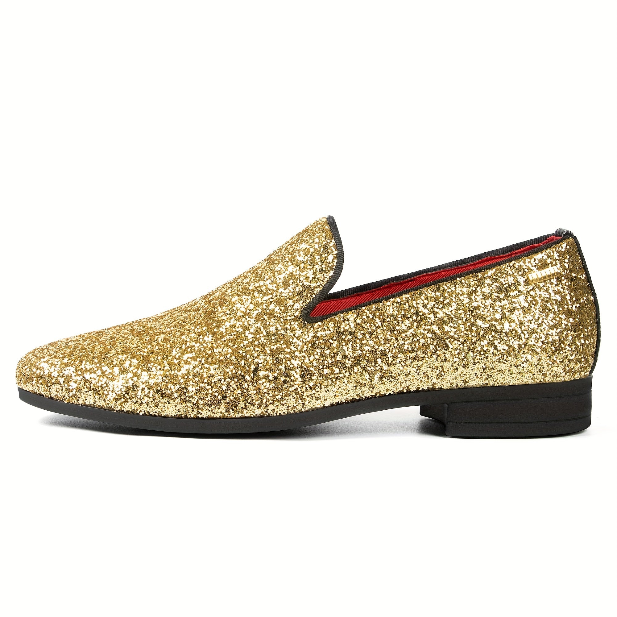Men's Glitter Loafers Slip-On Dress Shoes for Party Wedding