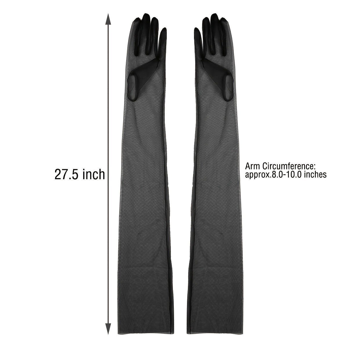 55 Sheer Mesh Gloves Bridal Wedding Long Gloves For Formal Event Party
