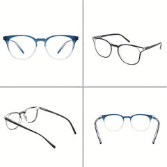 Retro Round Reading Glasses Anti Light Casual Eyeglasses