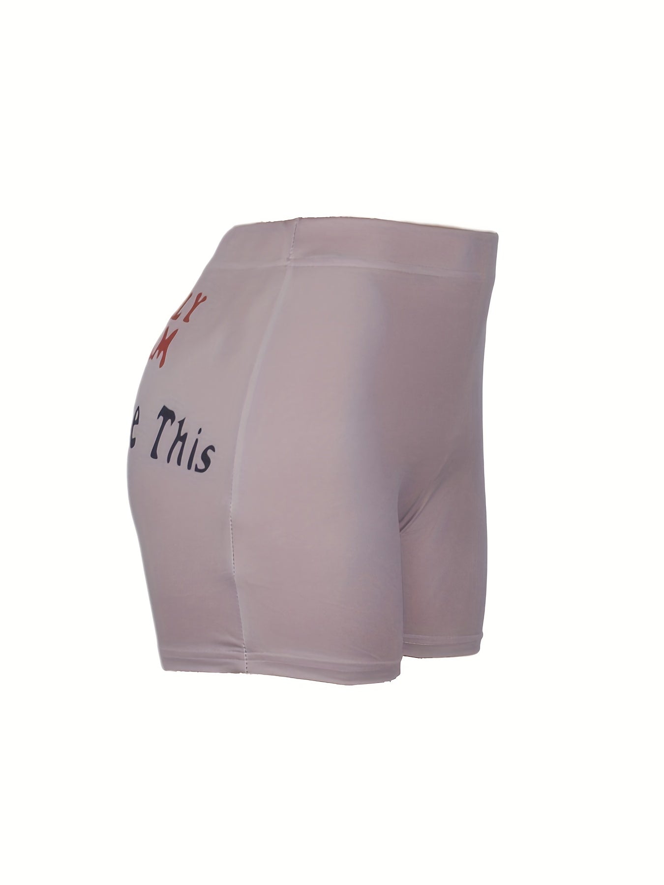Print Elastic Yoga Shorts Casual Sport Shorts