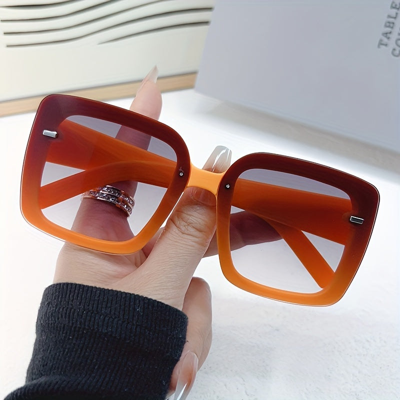 Large Square Sunglasses Gradient Sun Shades Glasses UV400