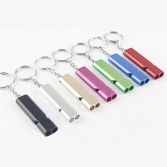Aluminum Double Hole Survival Whistle High Frequency Sports Training