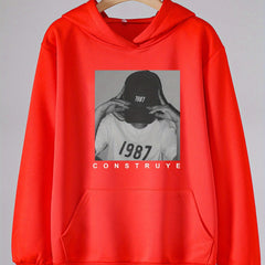 Girls Photo Print Hoodies Comfy Hooded Pullover Top With Pocket